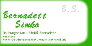 bernadett simko business card