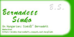 bernadett simko business card